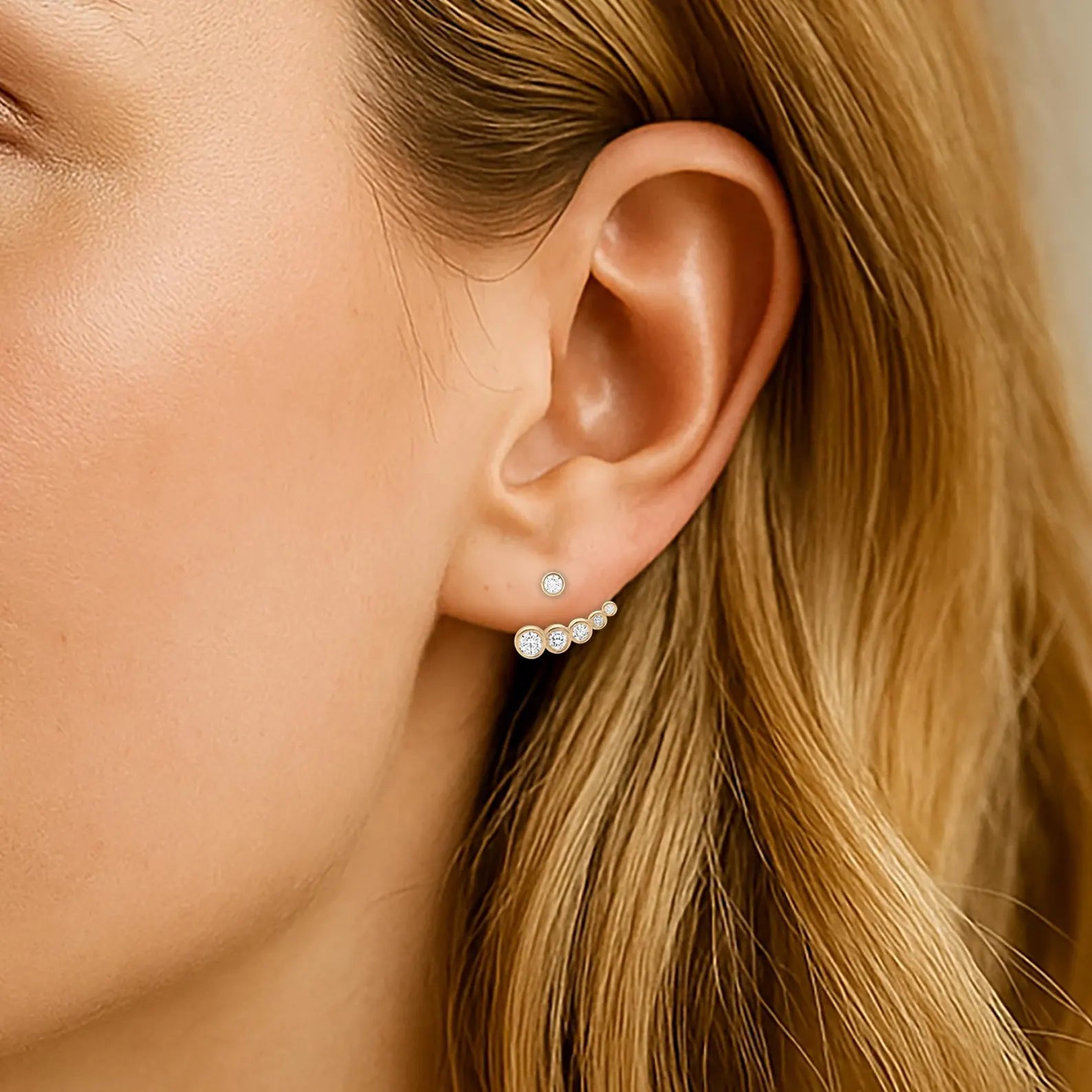 Multi Diamond Earring