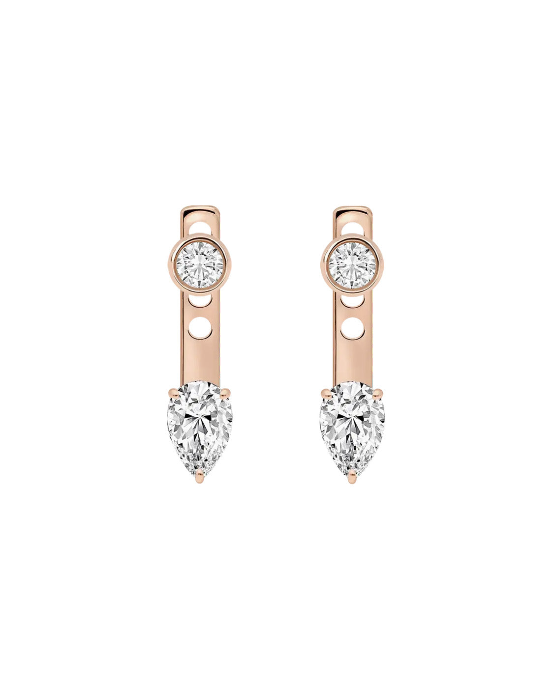 Mação Pear Drop Earrings in rose gold, white-background product view