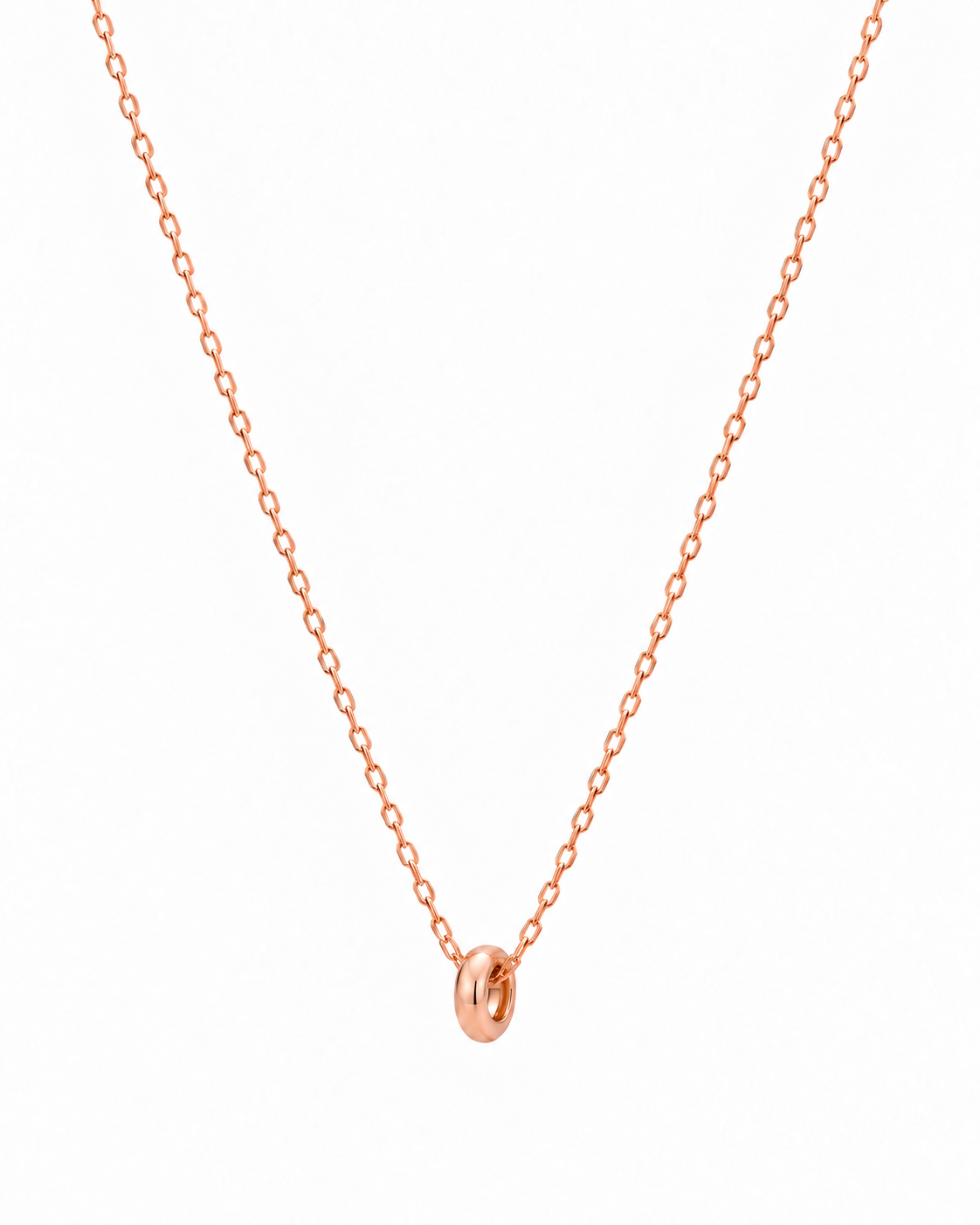 Noemi Oval Pendant Necklace — rose gold