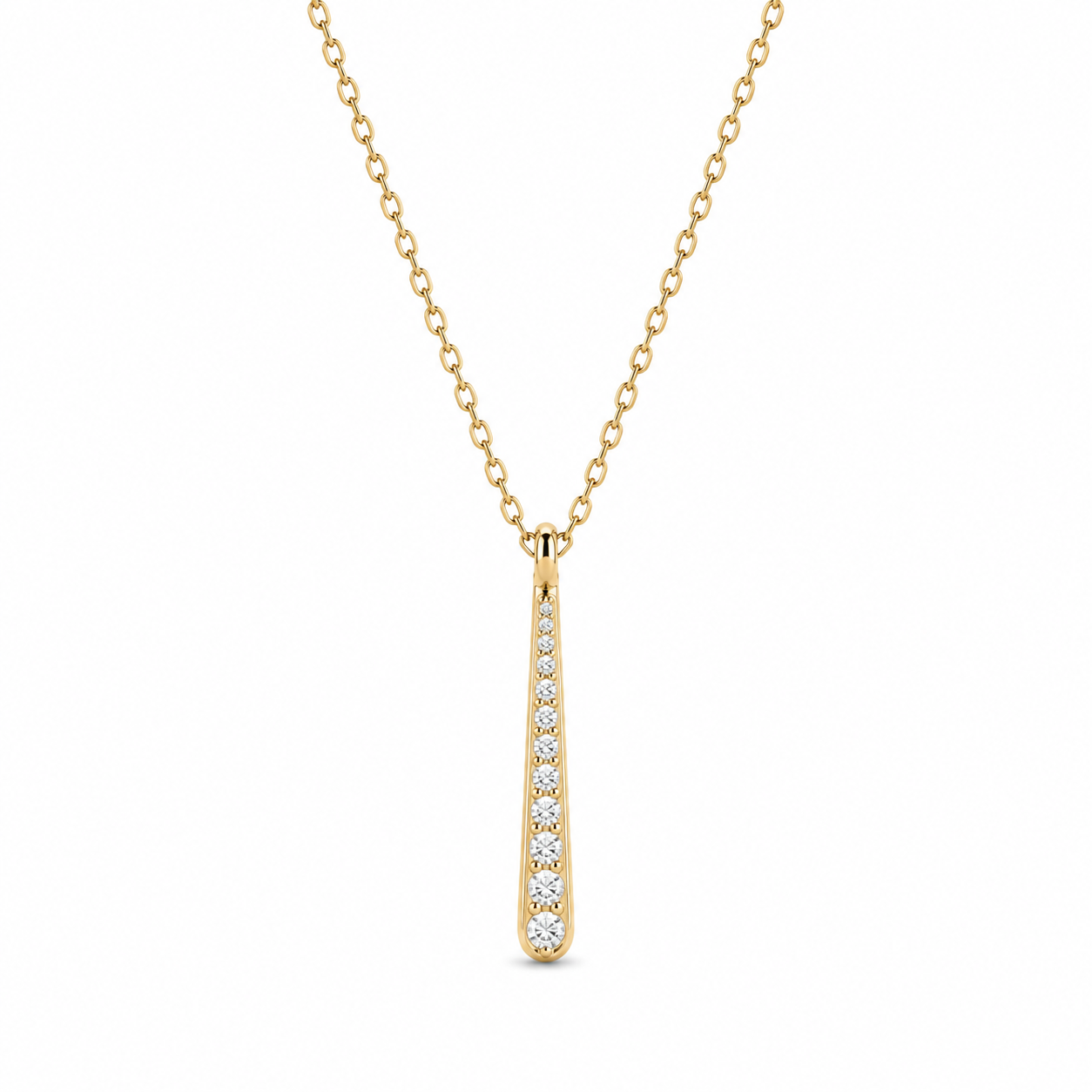 Oriana Zirconia Drop Necklace product gold by SURI