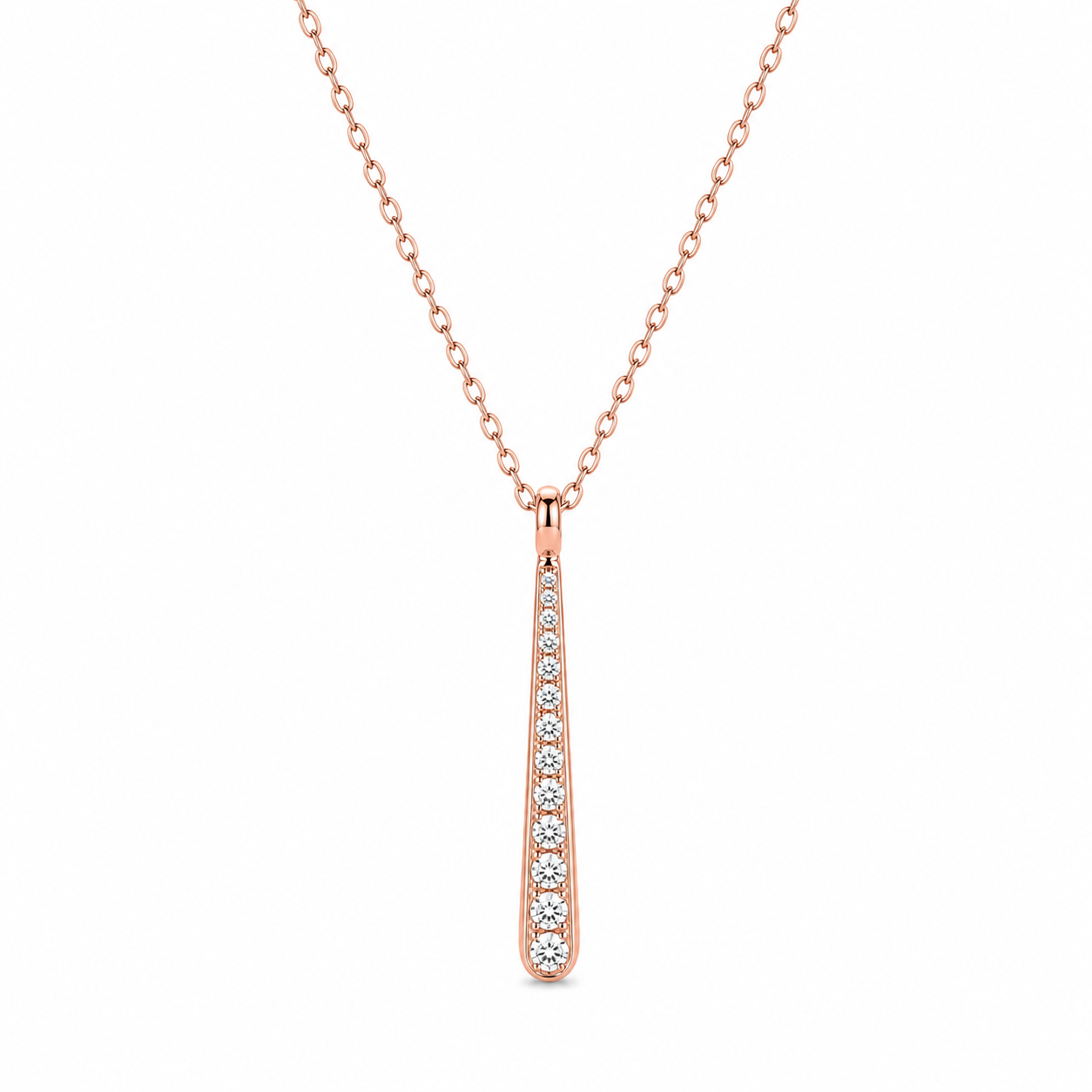 Oriana Zirconia Drop Necklace product rose gold by SURI