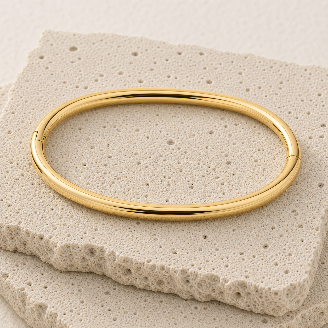 Mara Cuff Bracelet rock gold by SURI