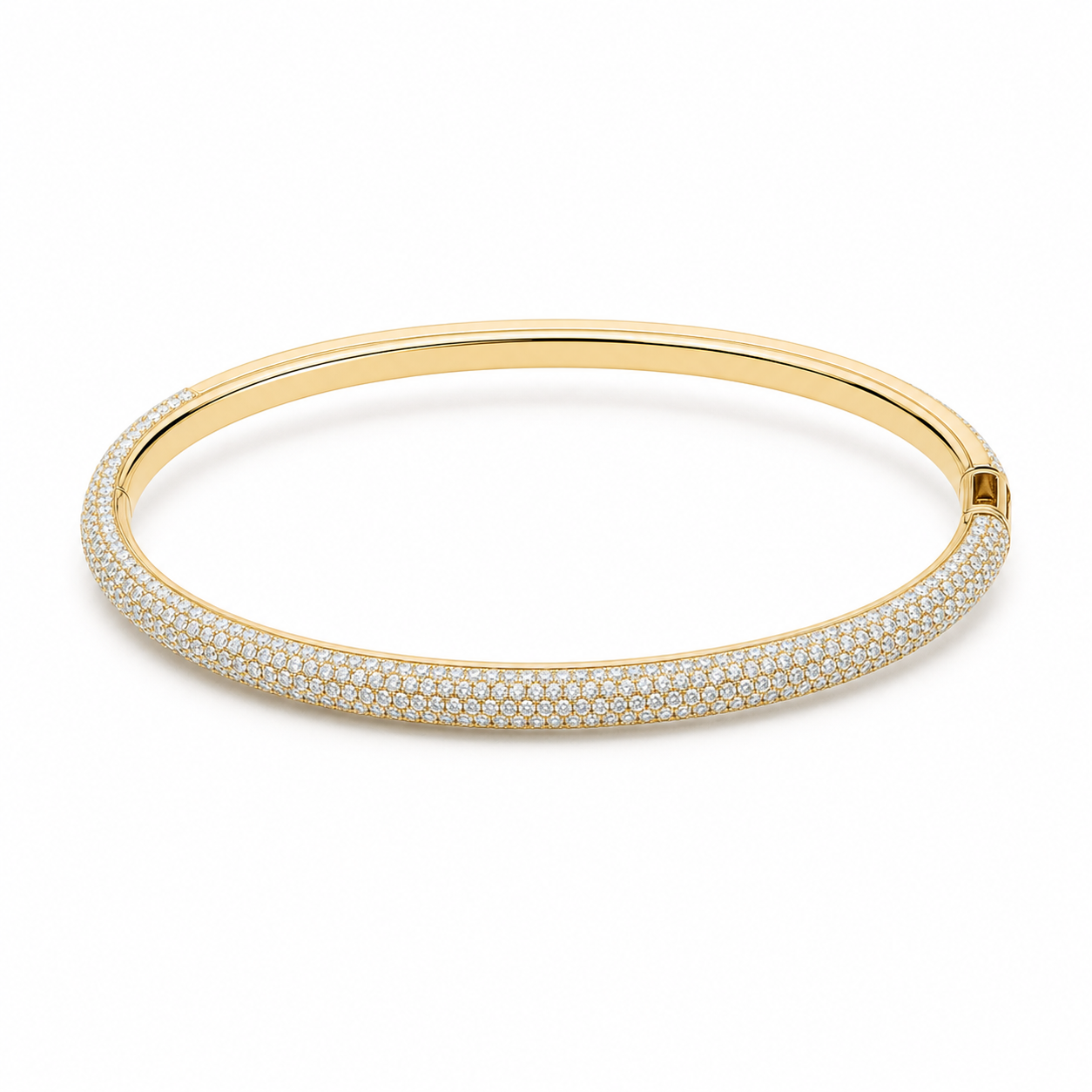 Liria Pave Diamond Bangle product gold by SURI