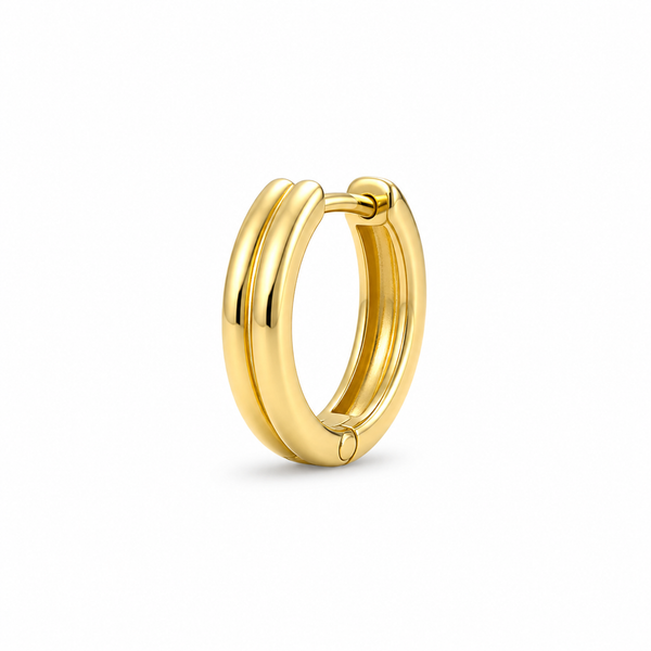 Riva Double Row Huggie Earrings