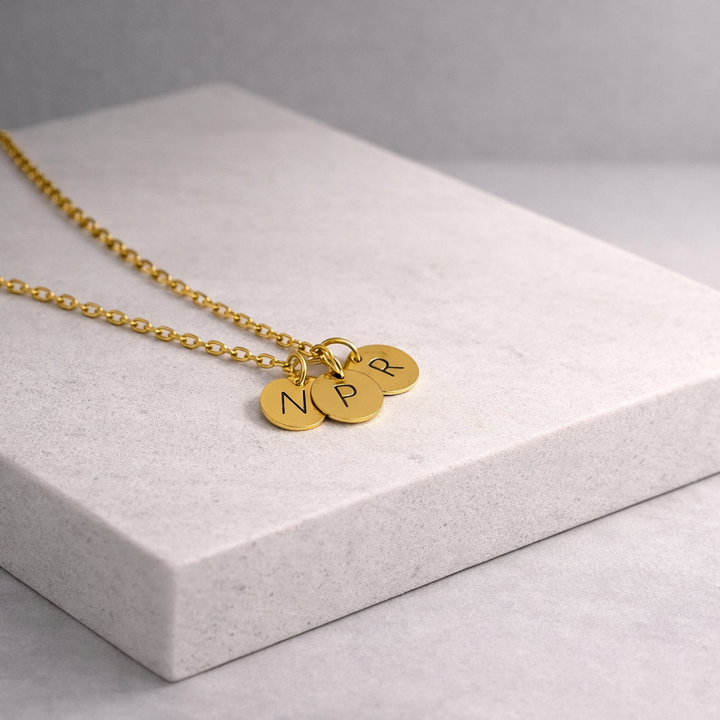 Multiple Disc Initial Necklace