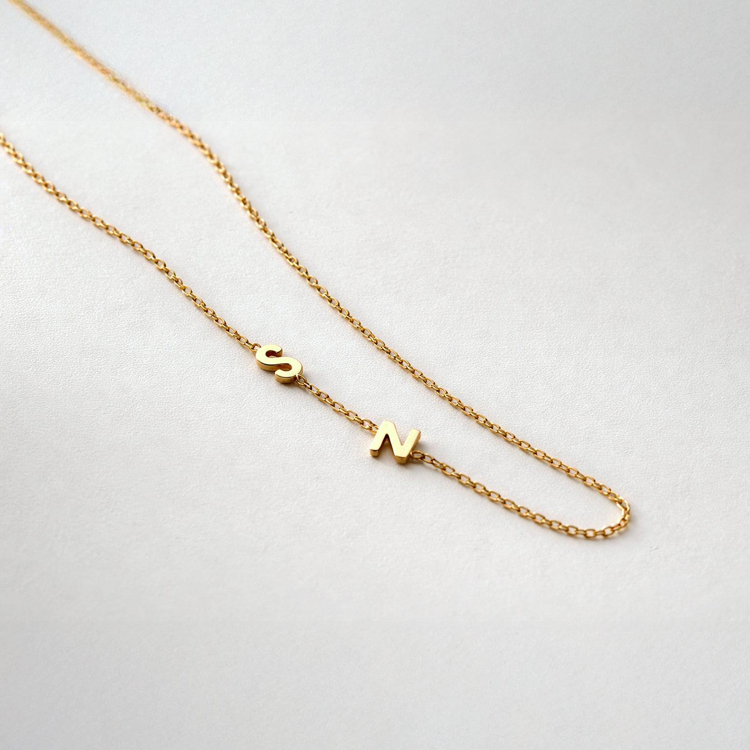 Sideways Initial Necklace