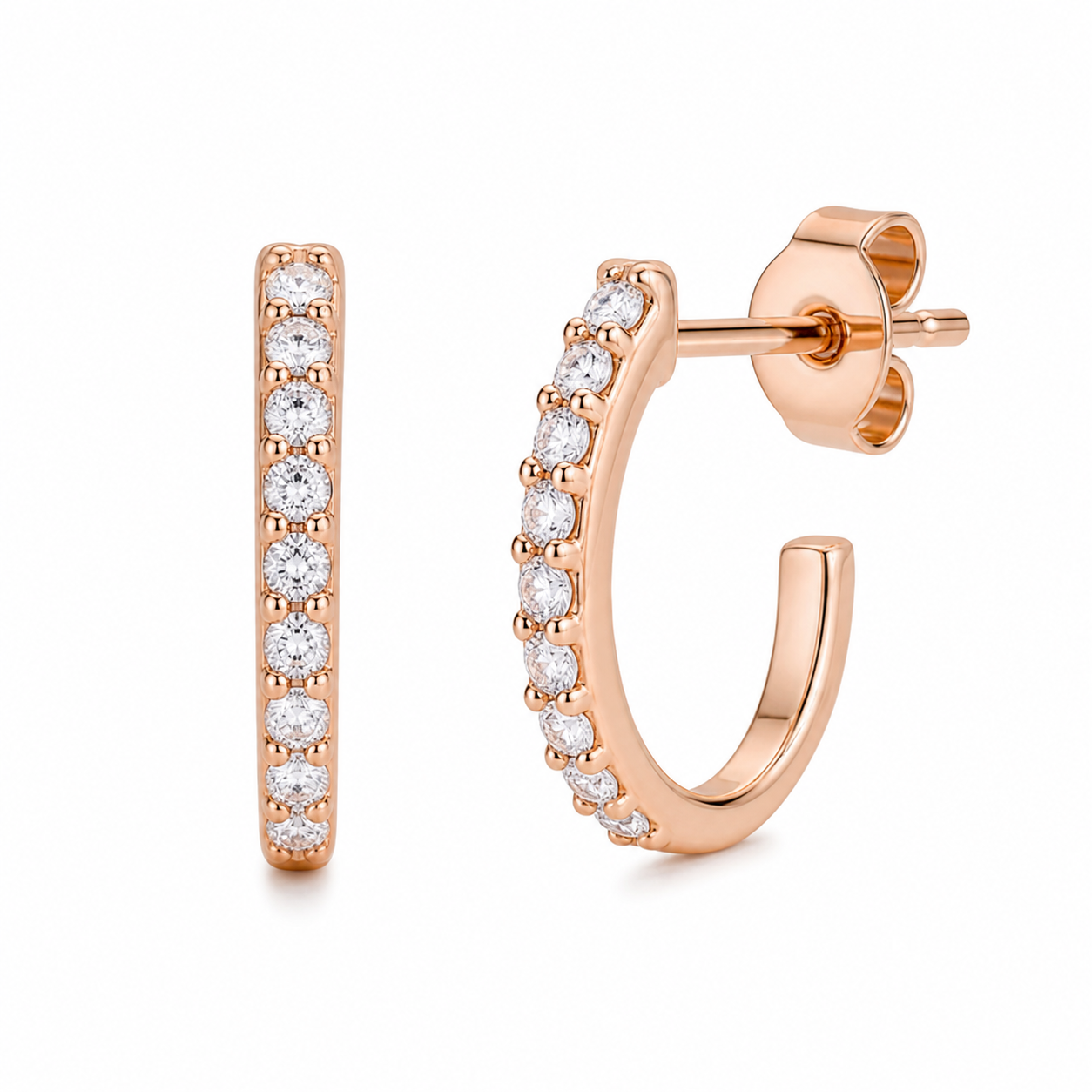 Soraya Sculpted Hoop Earrings product rose gold by SURI