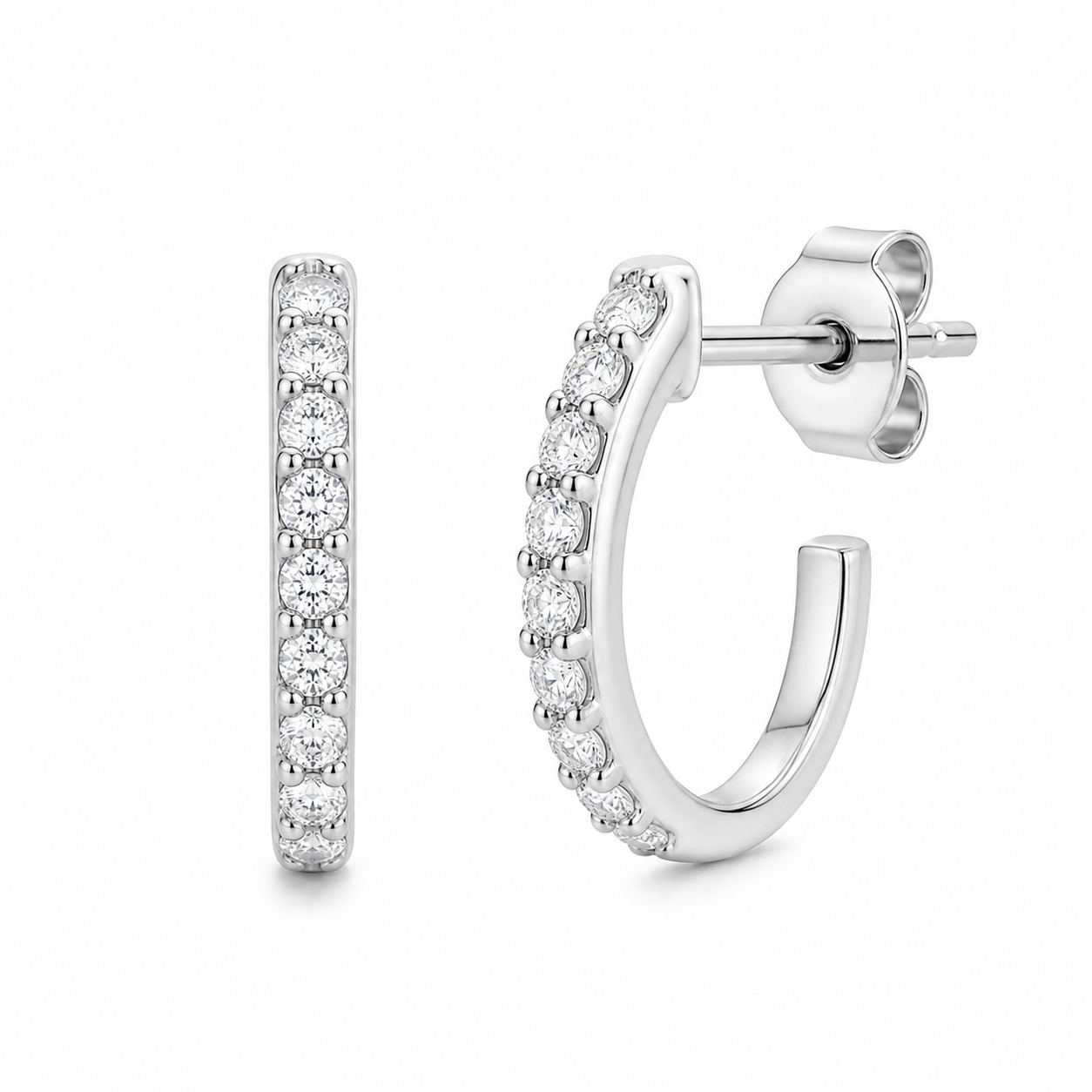 Soraya Sculpted Hoop Earrings product silver by SURI