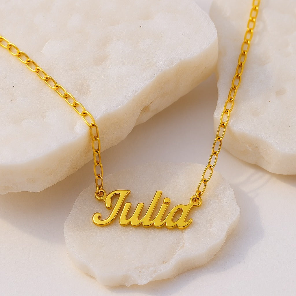 Paperclip Chain Name Necklace