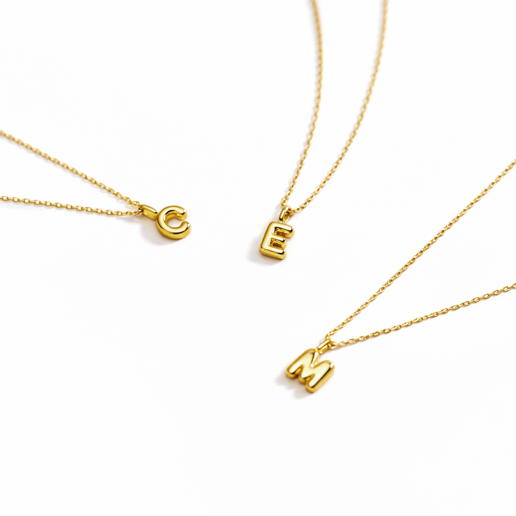 Sia Bubble Initial Necklace