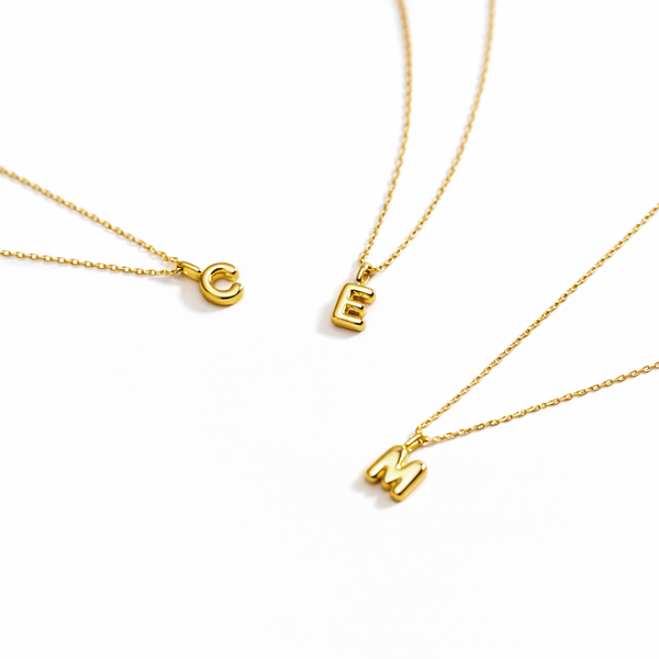 Sia Bubble Initial Necklace