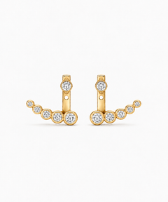 Aika Bezel Climber Earrings