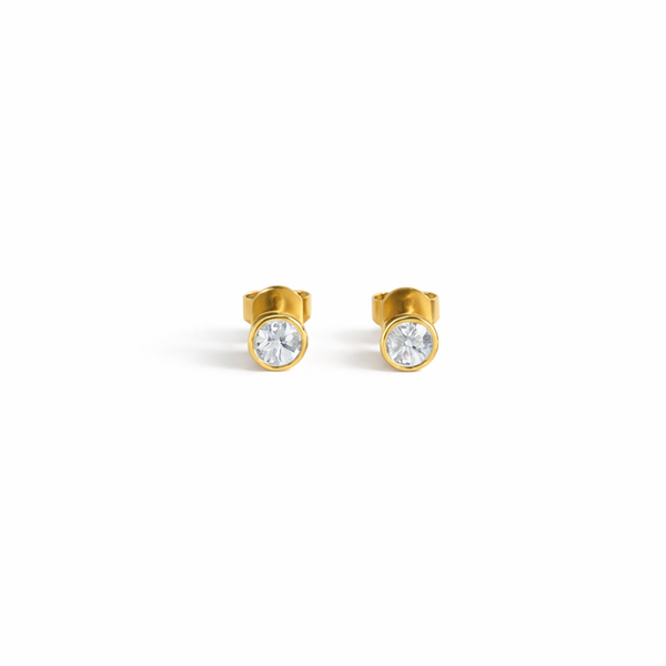 Hana Bezel Stud Earrings