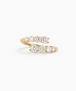 Vercelli Graduated Diamond Wrap Ring