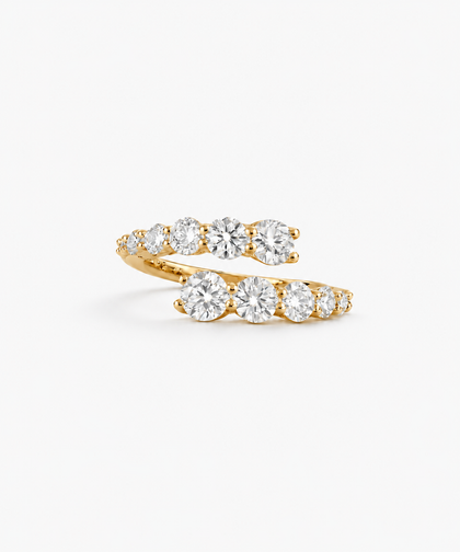 Vercelli Graduated Diamond Wrap Ring