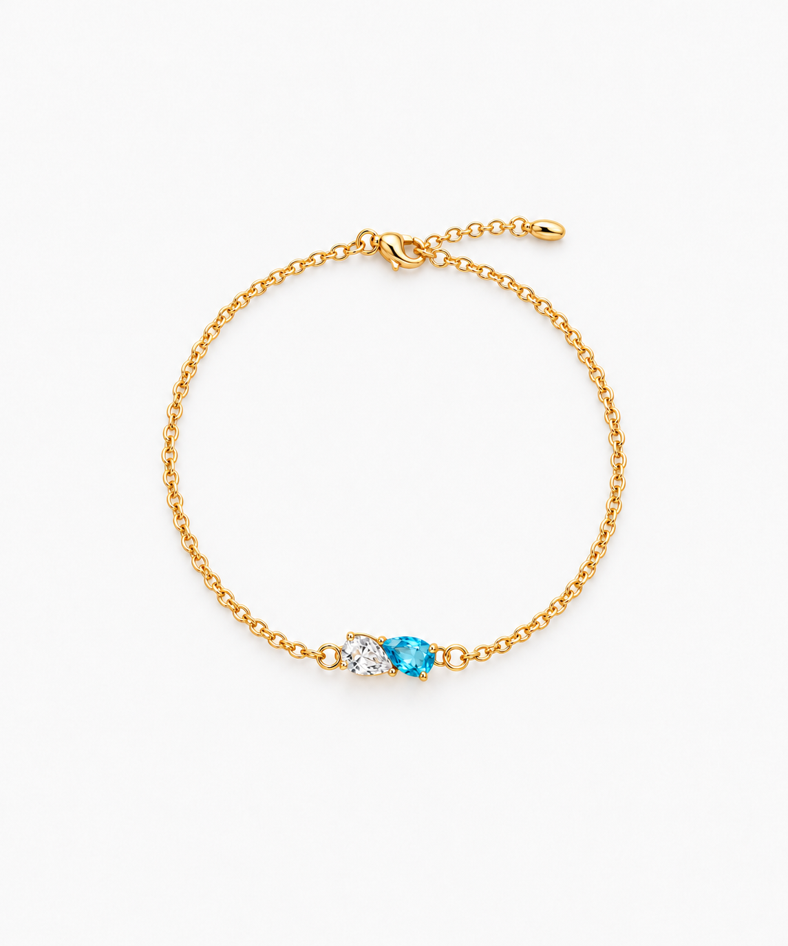 Càstelo Birthstone Bracelet — Yellow Gold on white background