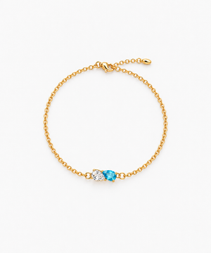 Càstelo Birthstone Bracelet — Yellow Gold on white background