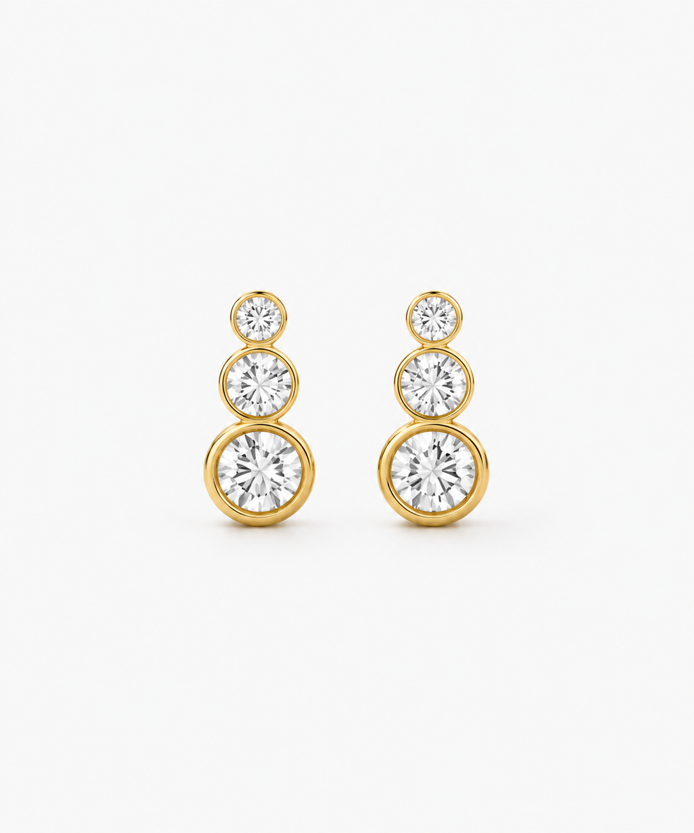 Porto Bezel Drop Earrings
