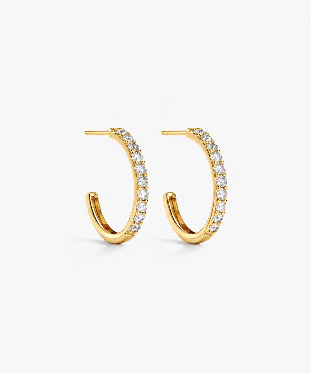 Mallorca Pavé Hoop Earrings