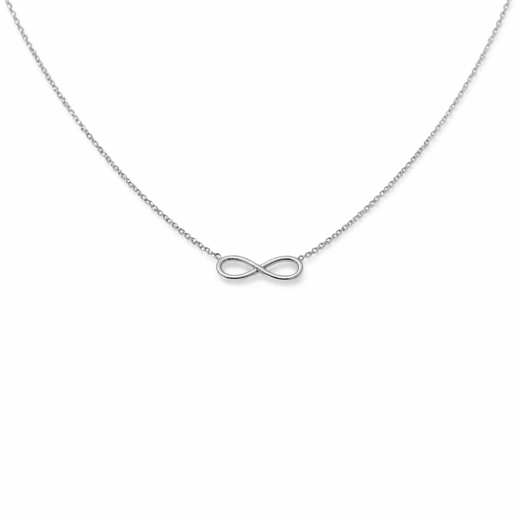 Saki Infinity Necklace layering detail by SURI