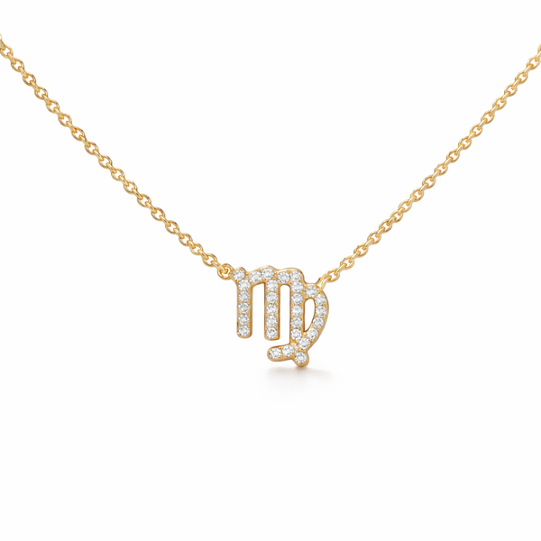 Astra Pavé Diamond Zodiac Necklace