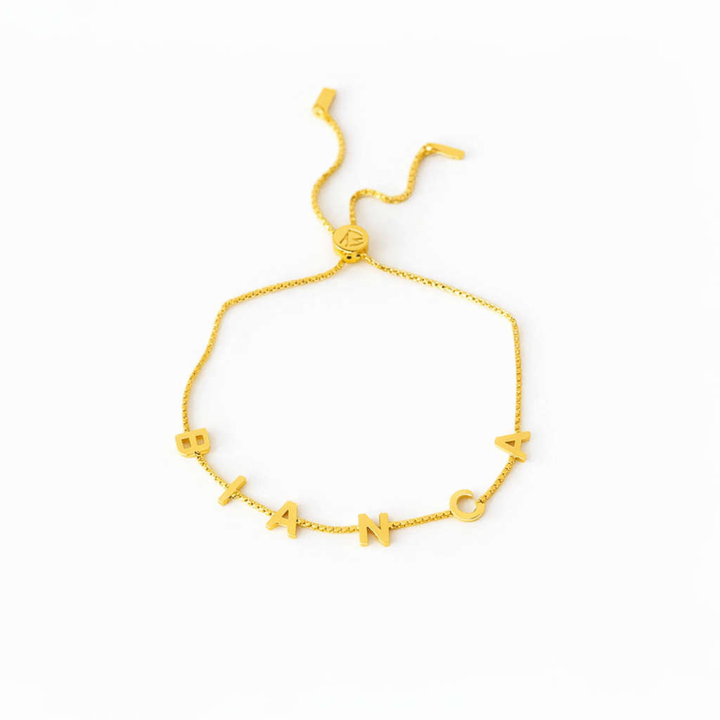 Box Chain Letter Bracelet