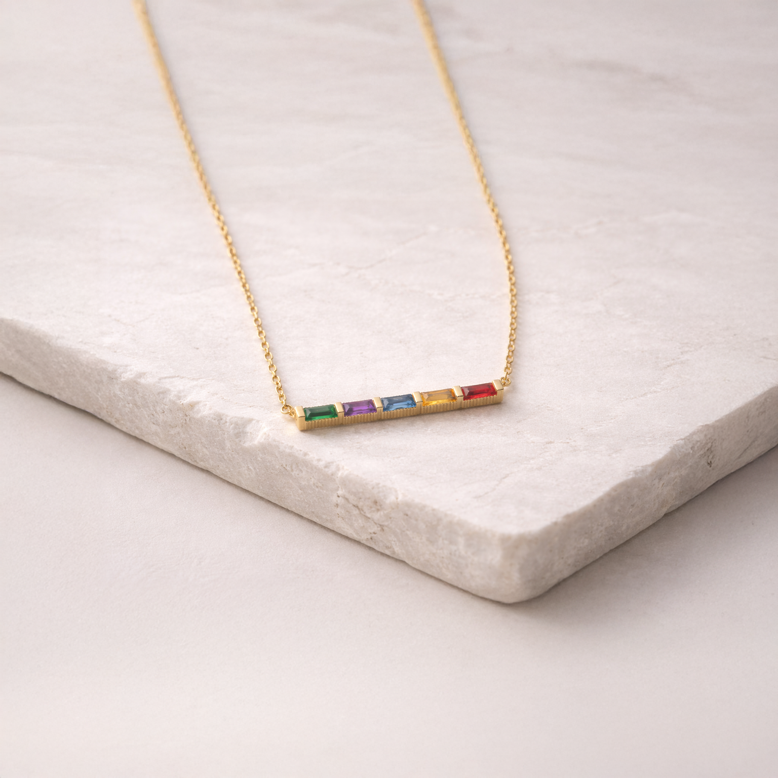 Multiple Birthstone Necklace