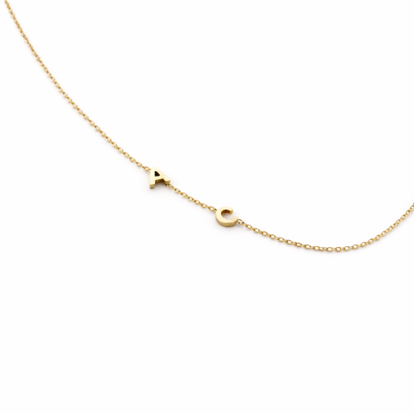 Sumi Sideways Initial Necklace