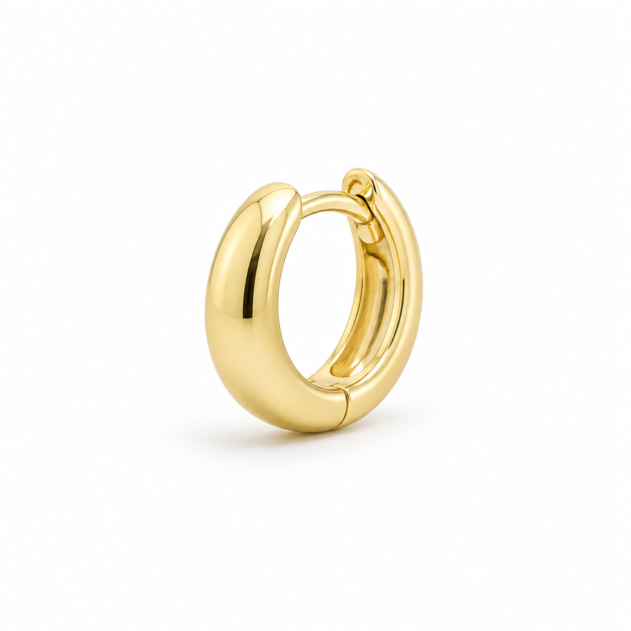 Vela Domed Huggie Earrings product gold by SURI