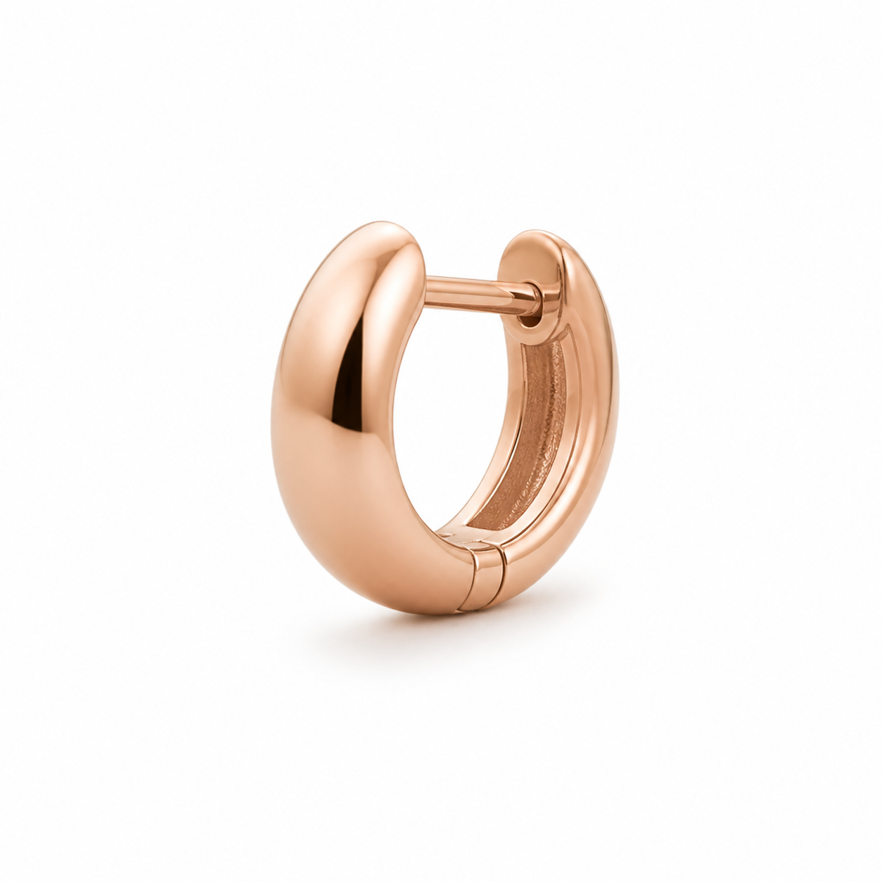 Vela Domed Huggie Earrings product rose by SURI